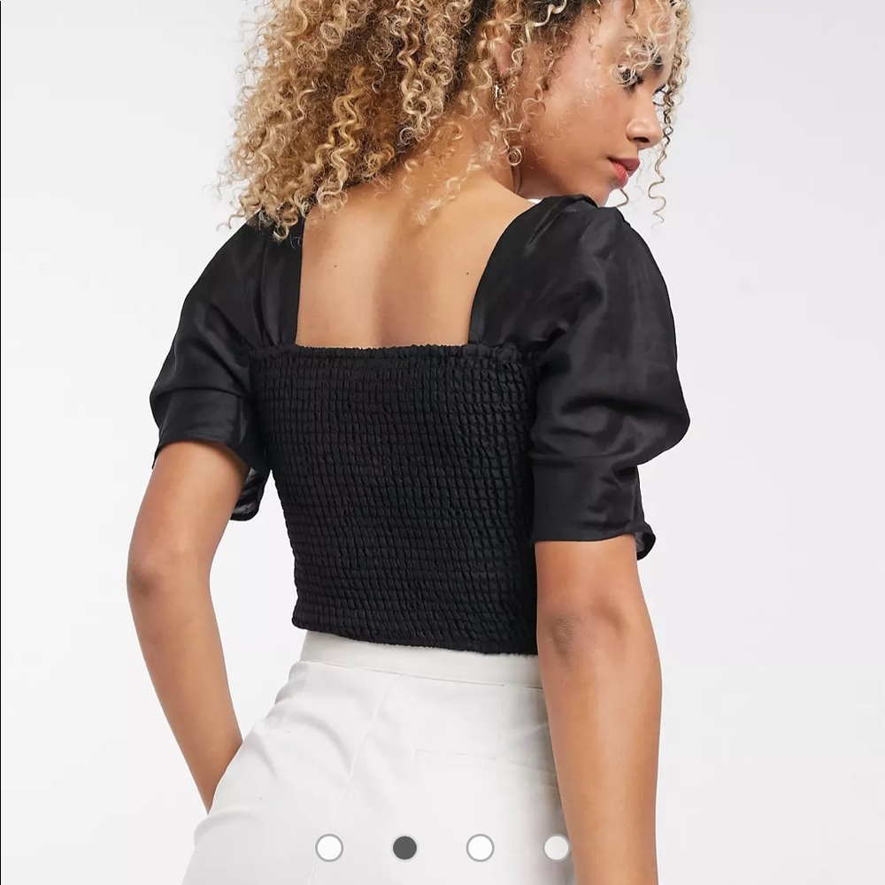 (New) & Other Stories smocked puff sleeve top